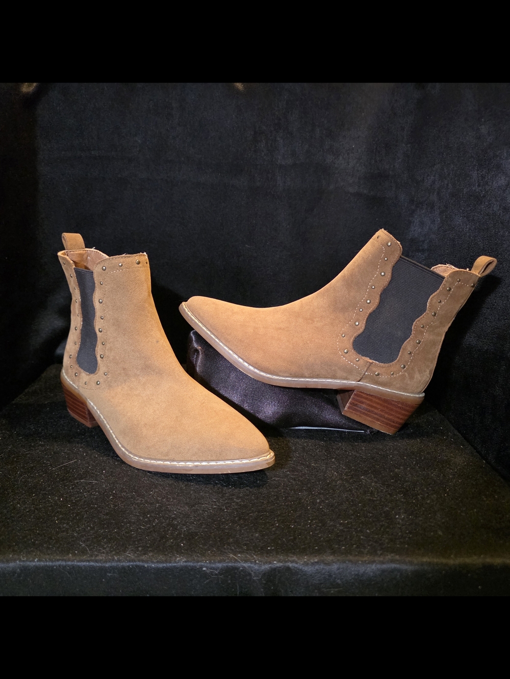 Miu Miu Tan Suede Chelsea Ankle Boots Size 6